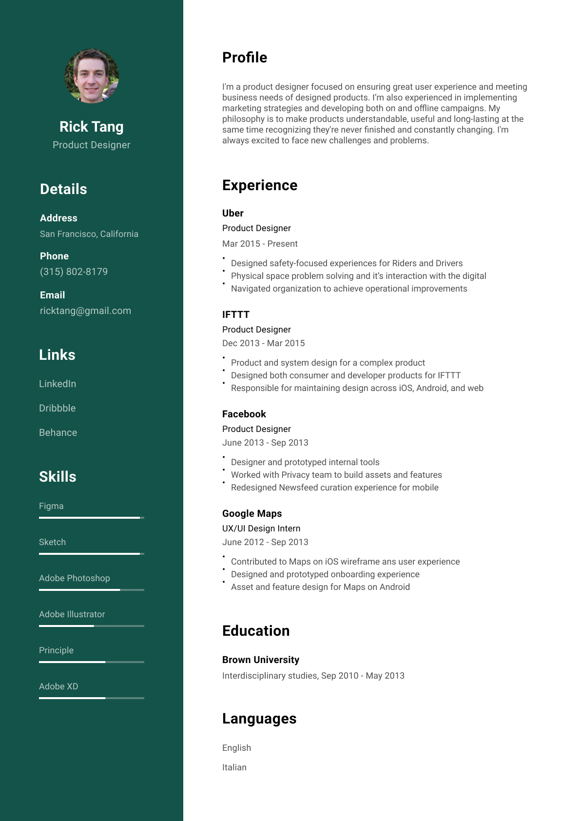 Resume Back