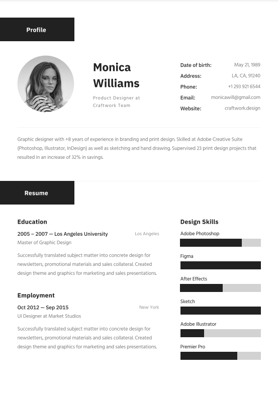 CV Template 8